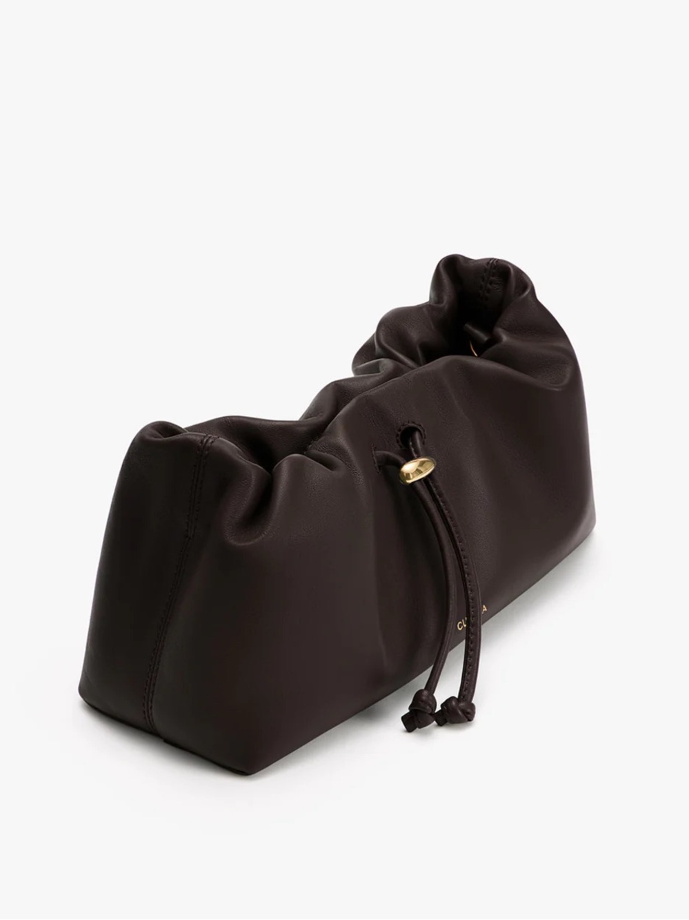 Cuyana Drawstring Brown Leather Bag - mini dia bag - Picture 15 of 15